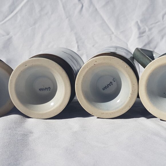 Vintage Otagiri Style Stoneware Footed Irish Coffee Mugs - Picture 3 of 5